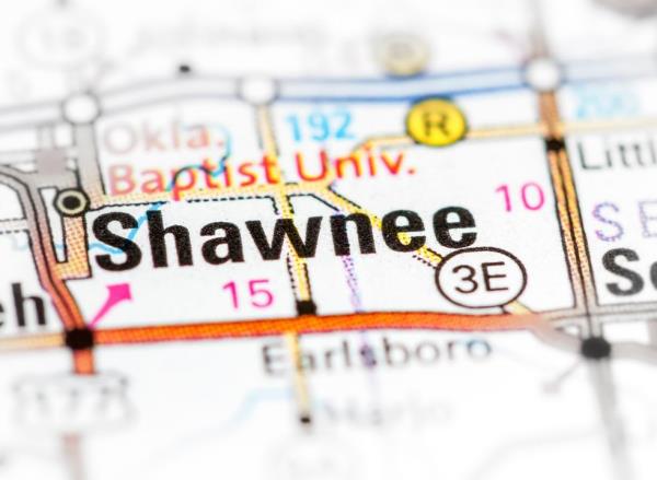 Map of Shawnee, OK