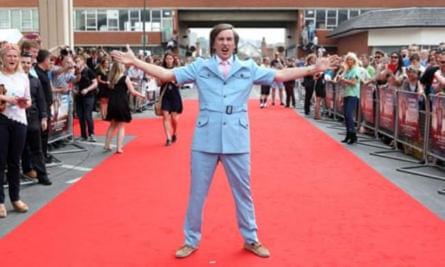 Steve Coogan as Alan Partridge on the red carpet in Norwich