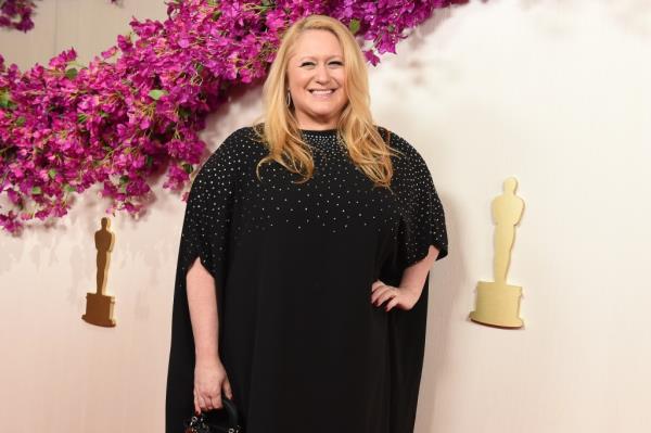 Debra OCo<em></em>nnell in a black dress at the 96th Annual Oscars held at Ovation Hollywood, Los Angeles, California