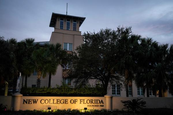 The New College of Florida, which has taken a sharp turn right recently after Gov. DeSantis installed co<em></em>nservatives on its college board. 