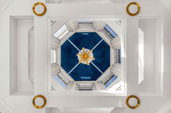 The ceiling of the dome. 