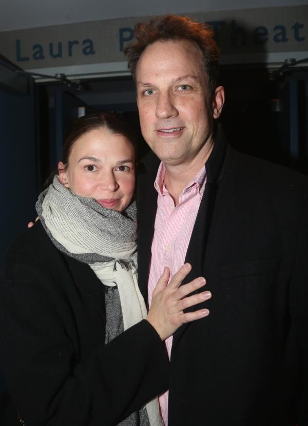 Sutton Foster, Ted Griffin at a Broadway show in Feb. 2019