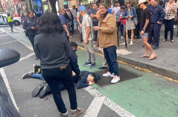 Video obtained by The Post shows Boris Shapiro lying in the street after he was shot Thursday, Nov. 7, 2024