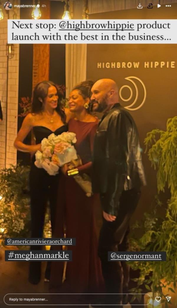 Duchess of Sussex, Meghan, in a black outfit, enjoying her time with friends at a night event in Los Angeles, also dancing with a gospel choir